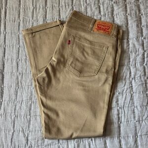 Men’s Levi’s 511 Slim 38x32 khaki color denim jeans